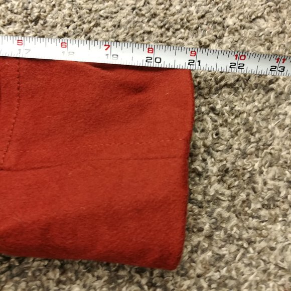 J Crew Pea Coat Wool Nello Gori Double Breasted Rust Henna Red Sz P2 Petite 2 - Picture 12 of 13